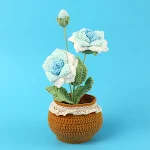 Blue 2 Roses With 1 Bud