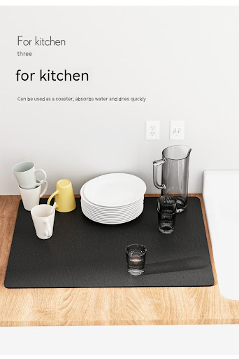 Title 10, PU Leather Kitchen Countertop Draining Bar Tabl...