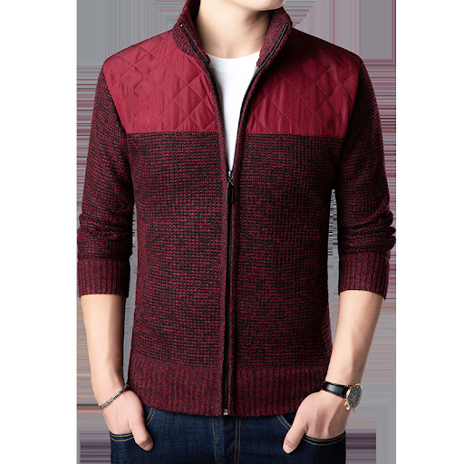 Title 3, Colorblock Plus Size Knitted Wool Sweater. Stay...