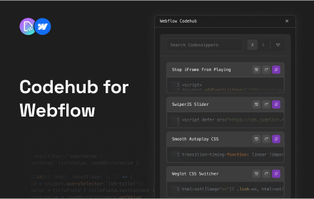 Codehub for Webflow small promo image