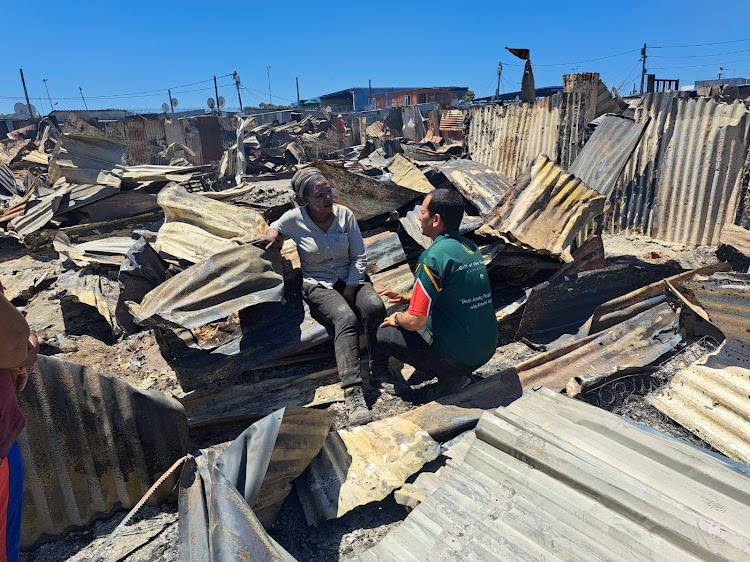 A fire ripped through the informal settlement, leaving one person dead.