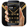 Gold X black launcher icon