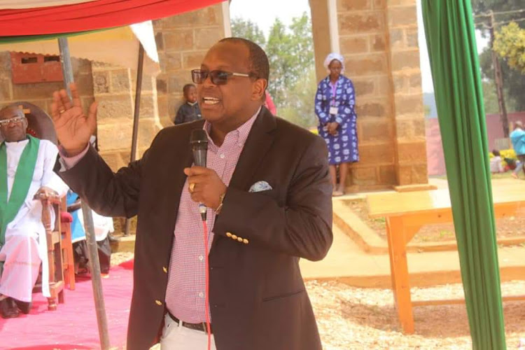 Mathioya MP Peter Kimari at Kiru ACK Church on Sunday