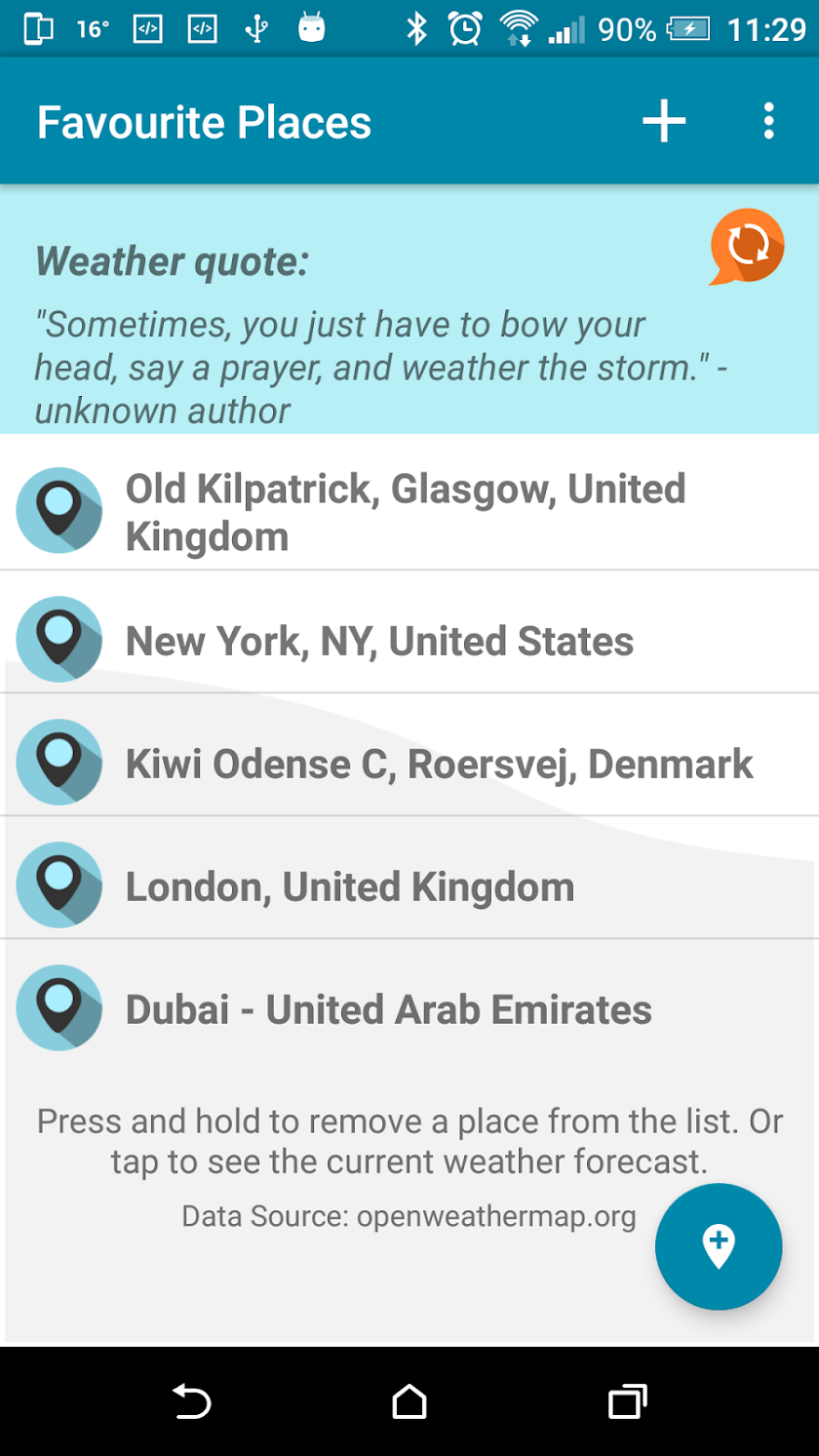 Weather Quote Screen 2