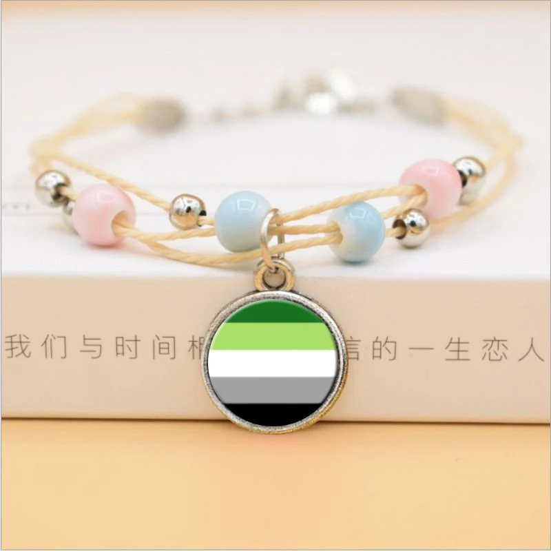 Bracelet Gay Arc-en-ciel en Céramique Artisanale