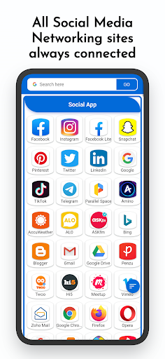 Screenshot All Social Media Networks Hub