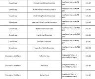 Choc'Addictz menu 1