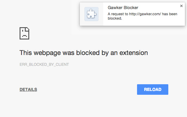 Gawker Blocker chrome extension