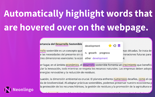 AI Language Learning, Translation, Word Marking - NeonLingo
