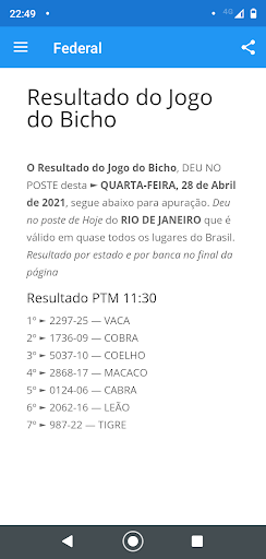 Resultado do Jogo do Bicho