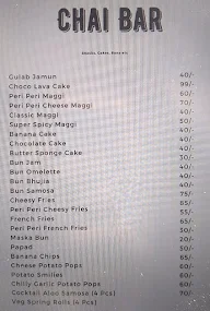 Chai Bar Co. menu 1