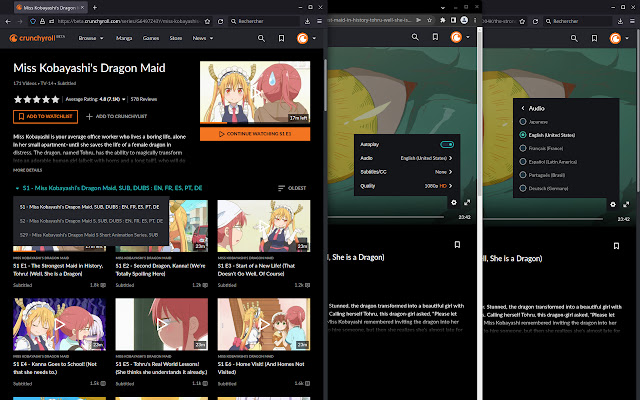 Crunchyroll With Better Seasons chrome extension