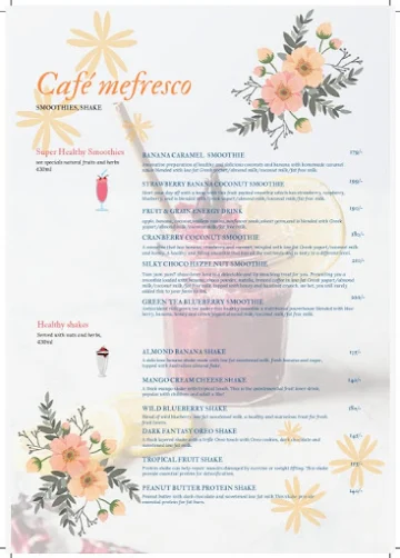 Cafe Mefresco menu 