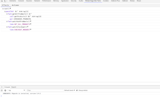 Redux Saga Dev Tools chrome extension