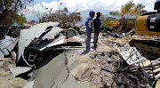  Debris and damaged property are seen following an earthquake in Petobo, Central Sulawesi, Indonesia, October 3, 2018, in this still image obtained from a social media video. 