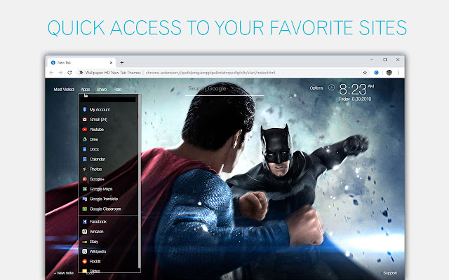 Batman-vs-Superman Wallpaper HD Custom NewTab