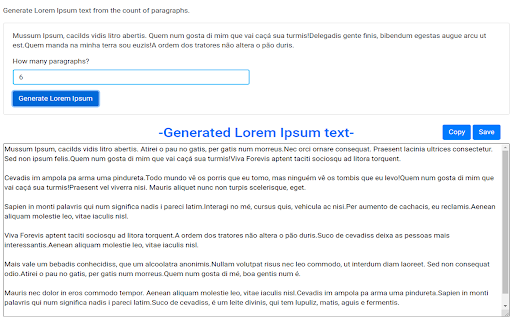 Lorem Ipsum 生成器