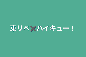 東リべ✖️ハイキュー！