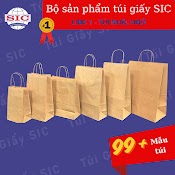 (Link 1 - Túi Nhỏ, Nhỡ) Túi Giấy Kraft Nhật Nâu, Trắng Trơn Có Quai Túi Giấy Xi Măng Đựng Quà Tặng Thực Phẩm