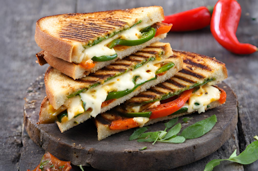 Grilled Paneer Chilli Cheese Sandwich