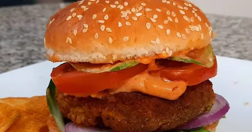 Veg And Chease Tikki Burger