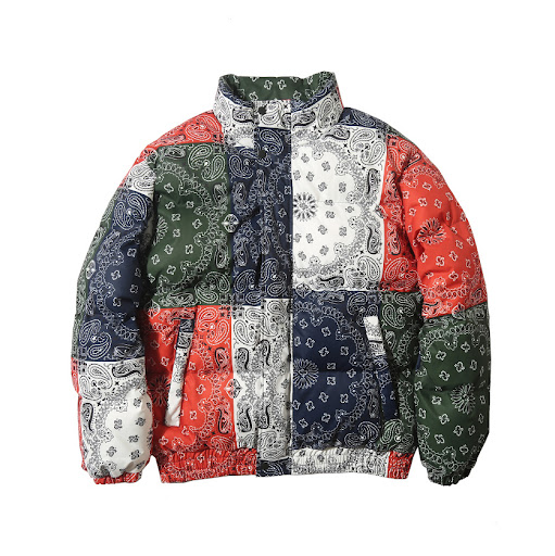 Title 3, Printed stand collar cotton coat for men. Comfo...