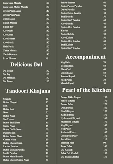 Manveer's Kitchen menu 