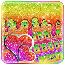 Rainbow Glitter Love Heart Keyboard 10001001 APK Descargar