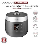 Nồi Cơm Điện Tử Áp Suất Kép Cuckoo 1.8L Crp - St1010Fg - Lòng Nồi Phủ Men Xwall Độc Quyền - Bảng Điều Khiển Thông Minh - Nhiều Chế Độ Nấu Ăn - Sản Xuất Tại Hàn Quốc - Hàng Chính Hãng Cuckoovina