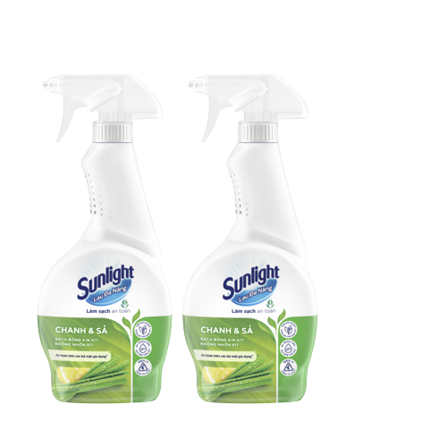 Combo 02 Nước lau đa năng Sunlight Chanh & Sả 500ml