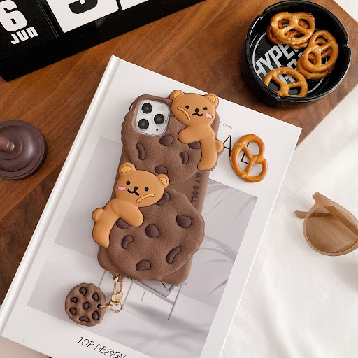 Title 9, Cartoon Cute Biscuit Bear Phone Case, adding pr...