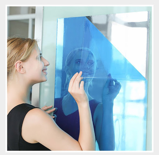 Title 5, DIY mirror wall stickers self-adhesive. Brighte...