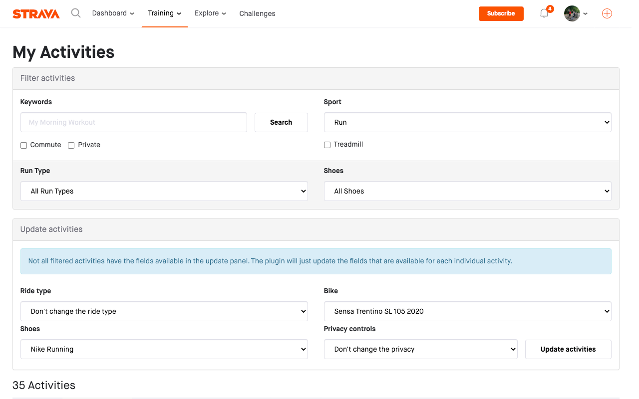 Strava Bulk Edit Preview image 3