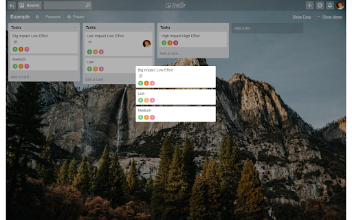 Priorities for Trello