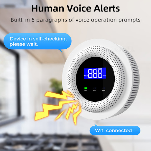 Title 4, Smart Home WiFi Gas Detector. Monitor and prote...