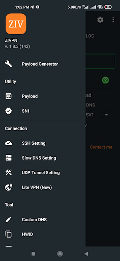 Screenshot ZIVPN Tunnel (SSH/DNS/UDP) VPN