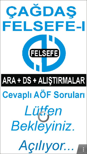 AÖF ÇAĞDAŞ FELSEFE-I