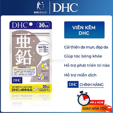 Viên Kẽm Dhc Nhật Bản Làm Đẹp Da Giảm Mụn Dưỡng Tóc Giảm Gãy Rụng Khô Xơ Bổ Não Xương Khớp Thúc Đẩy Sản Sinh Collagen
