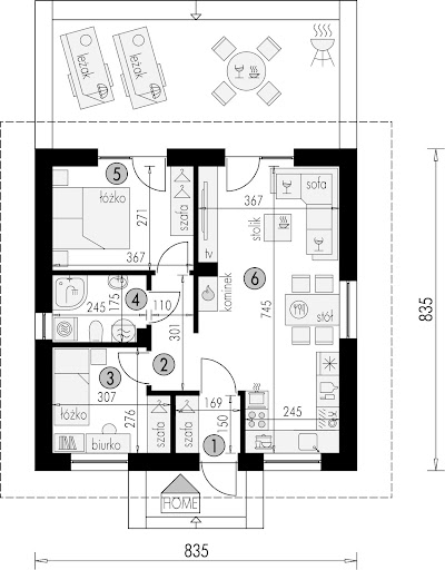 Dom Parterowy 24 - Rzut parteru