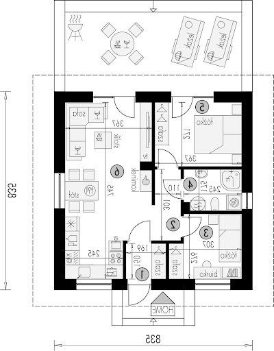 Dom Parterowy 24 - Rzut parteru