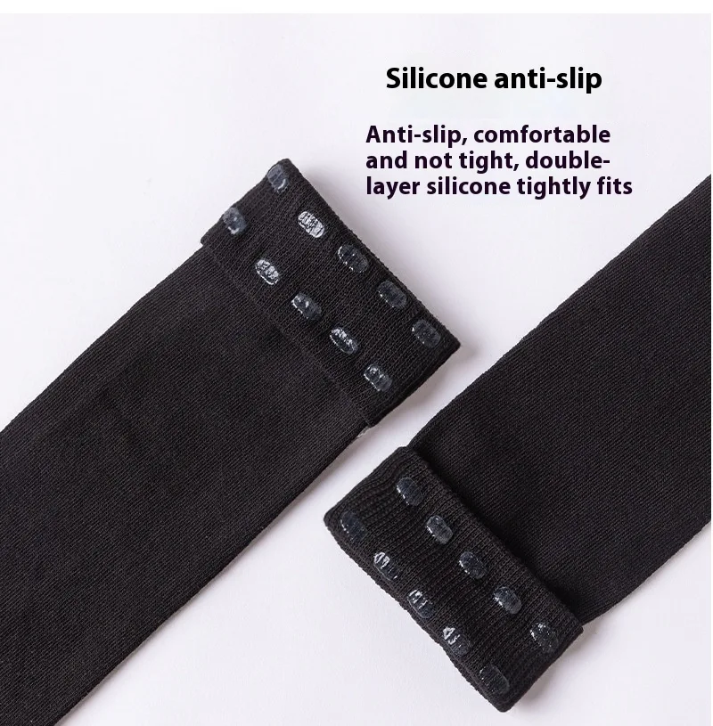 Dames hoge katoenen sokken met siliconen antislip, zorgen voor comfort en grip, ideaal voor dagelijks gebruik.