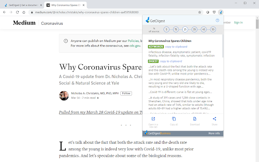 GetDigest Add-On chrome extension