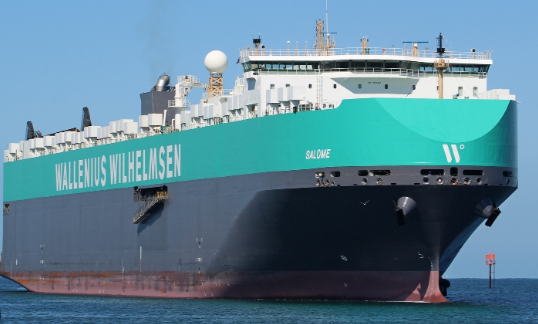 Salome, the world's largest ro-ro vessel, arrived in Durban on Friday.