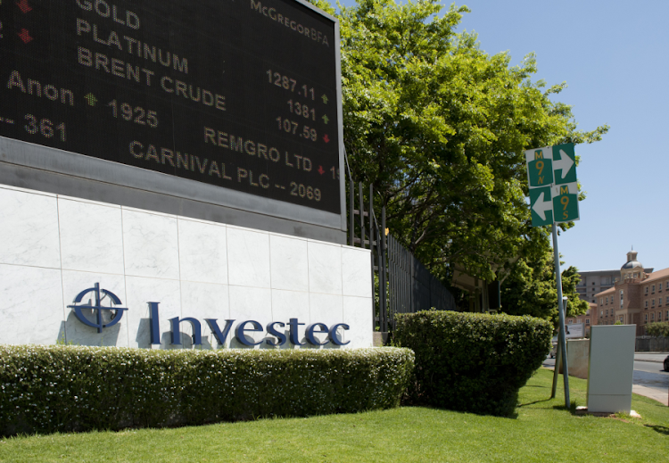 Investec. Picture: MARTIN RHODES