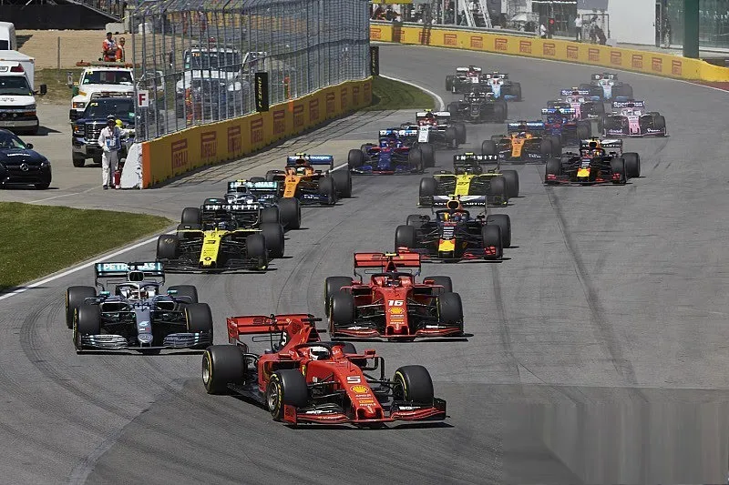 La partenza del gran premio del Canada 2019