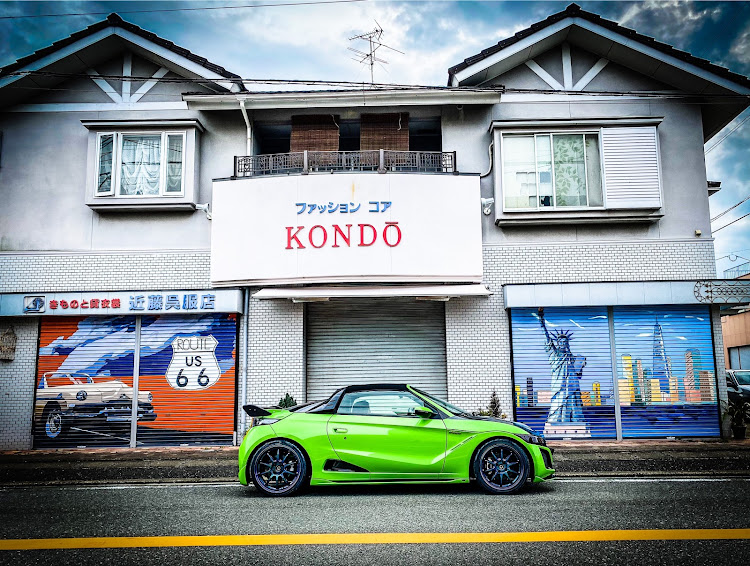 S660のシャッターアート👍・パンケーキ🥞うまうま・S660つーりんぐ倶楽部❣️後のデザート・女子ウケ半端ないのでは無いかと予想に関するカスタム事例の投稿画像3枚目