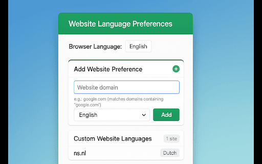 Website Language Preferences