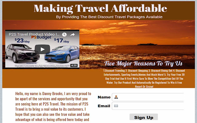 Making Travel Affordable chrome extension