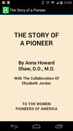 The Story of a Pioneer