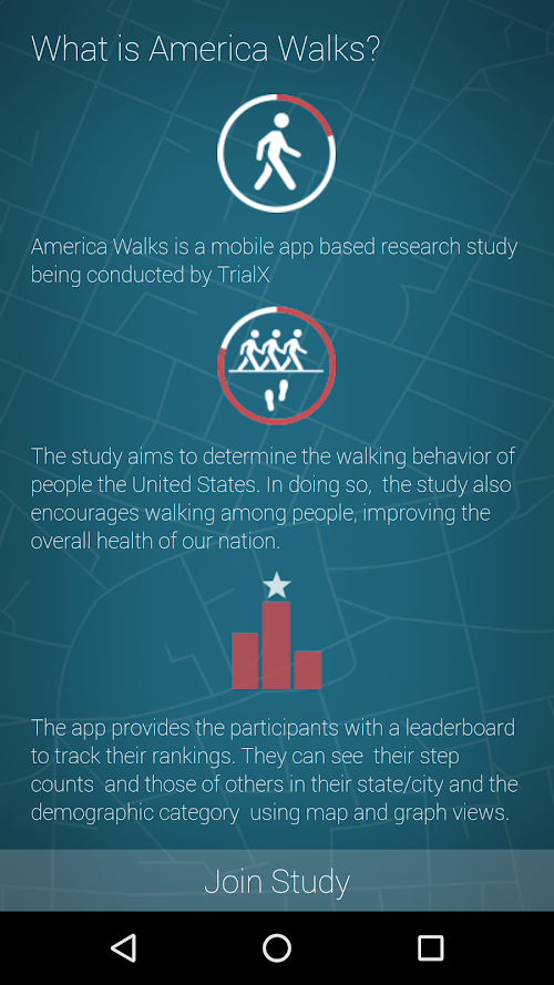 Android application America Walks Study screenshort